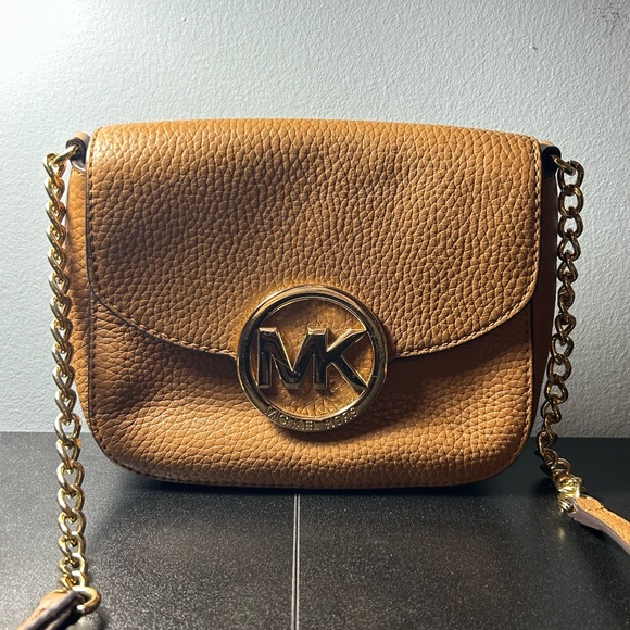 Michael Kors Brown and Gold Crossbody Bag - Picture 4 of 16
